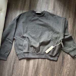Fear of God Essentials Dark Gray Crewneck Sweater